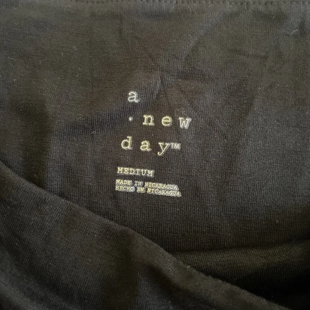 NEW W/O TAG A New Day Womens SIZE M Bodysuit Black medium - Picture 3 of 7